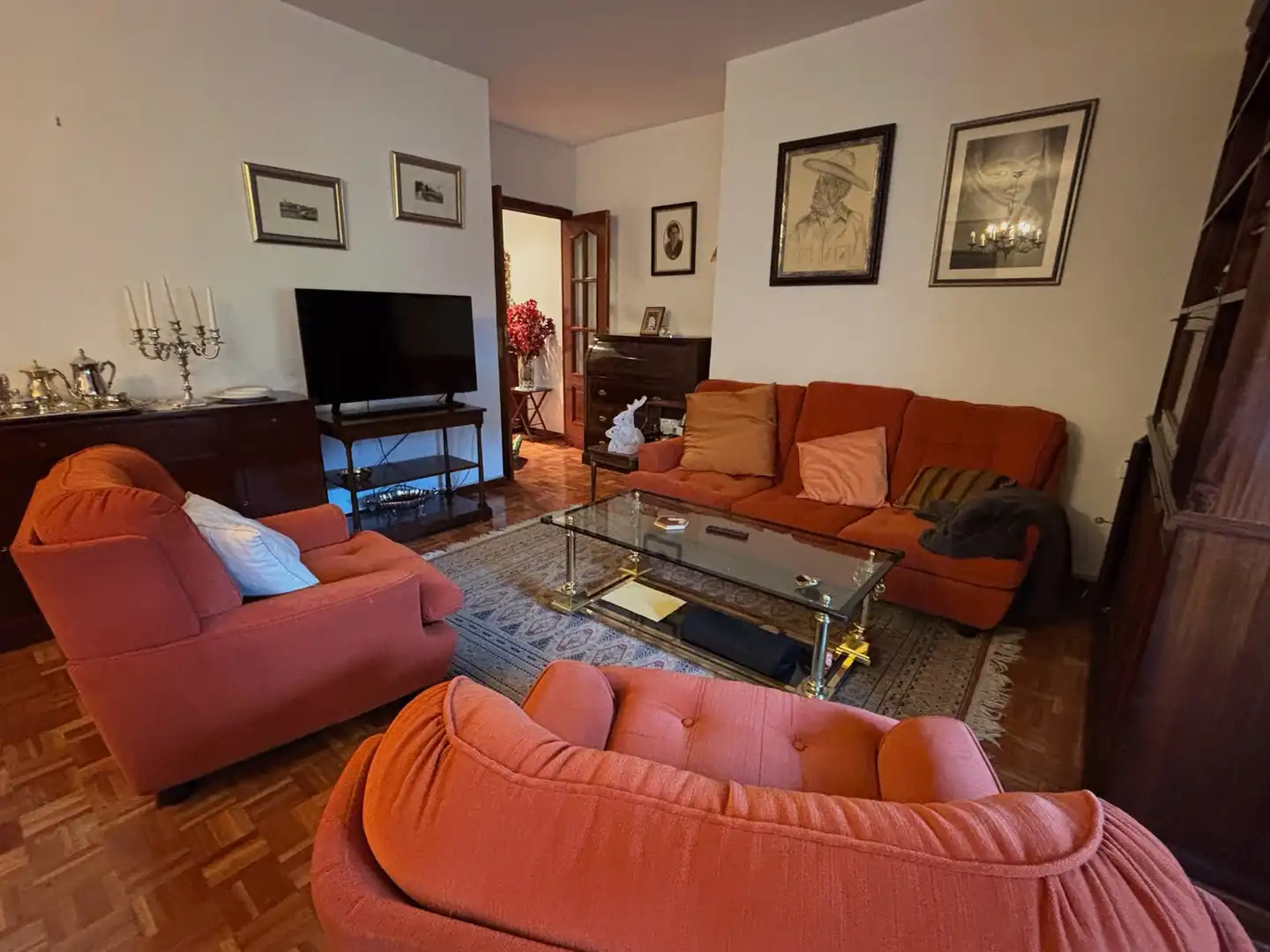 Sala d'estar de Pis en venda en Madrid amb Aire condicionat, Calefacció i Parquet