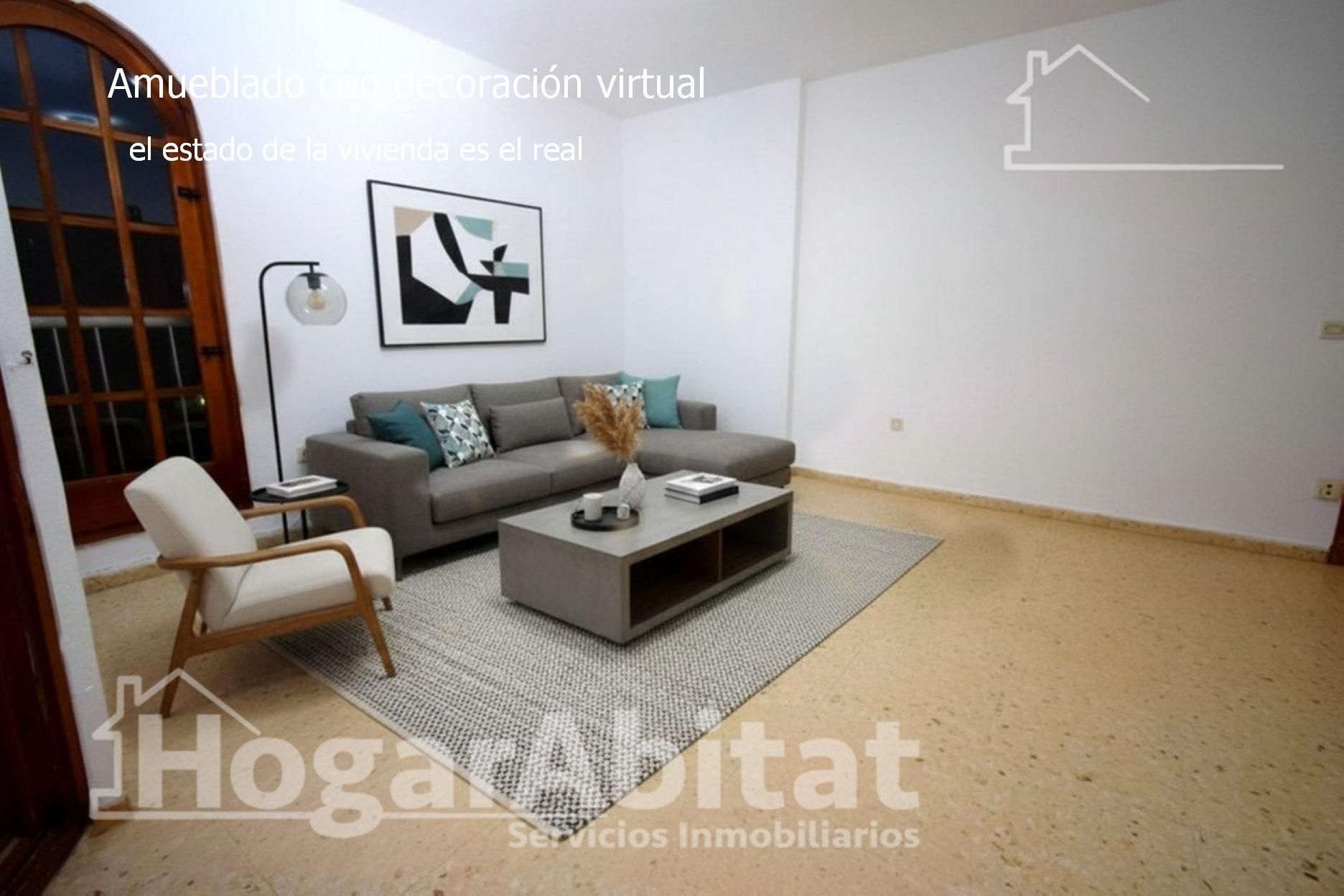 Sala de estar de Piso en venta en Alboraya con Aire acondicionado, Calefacción y Terraza
