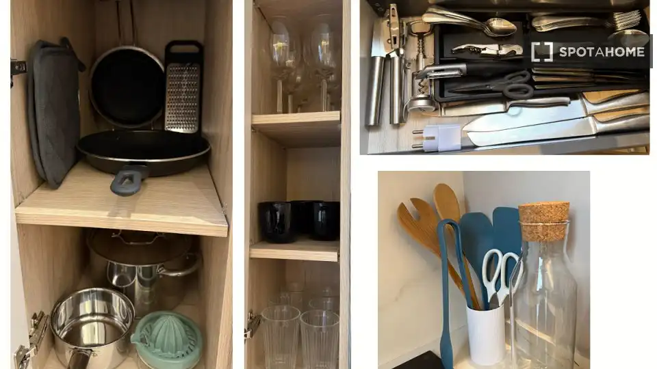 Cocina de Piso de alquiler en Madrid con Aire acondicionado, Calefacción y Amueblado