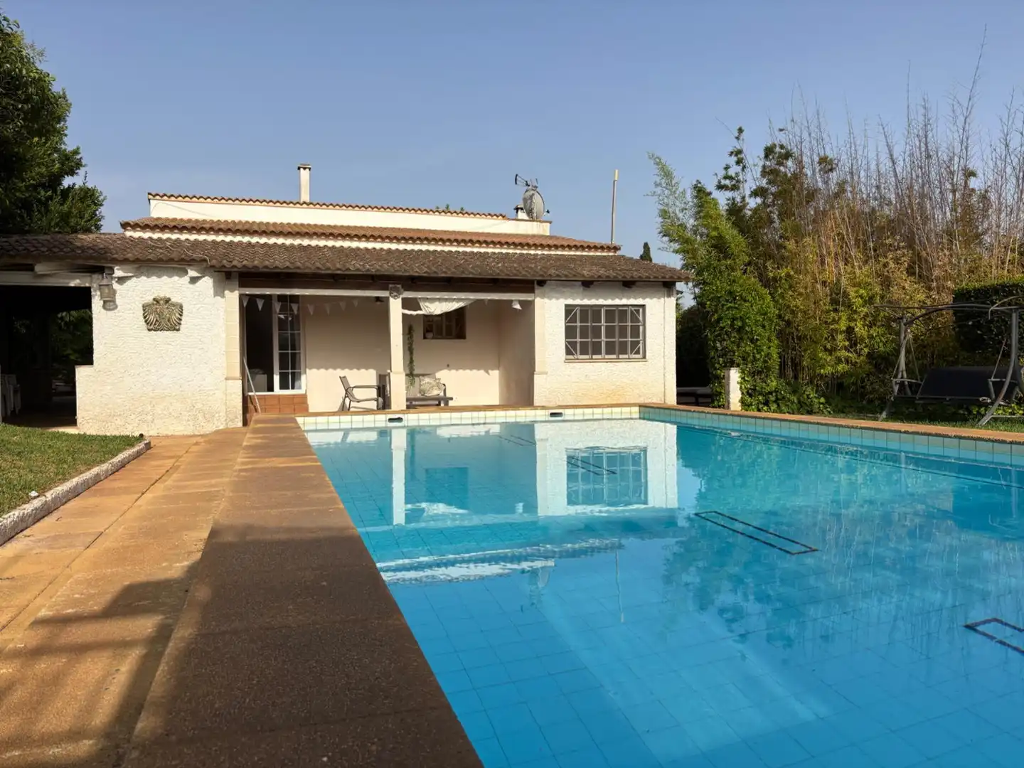 Piscina de Finca rústica en venta en Llucmajor con Aire acondicionado, Calefacción y Jardín privado