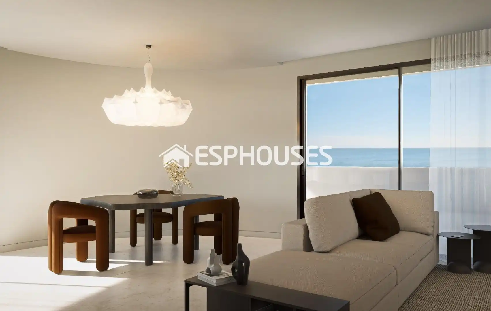 Sala d'estar de Planta baixa en venda en Calpe / Calp amb Aire condicionat, Terrassa i Balcó