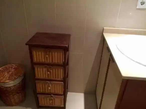 Badezimmer von Wohnung zur Miete in Aisa mit Parkett, Abstellraum und Möbliert