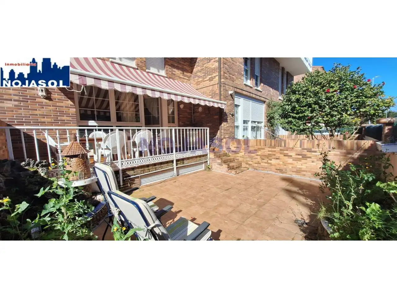 Jardí de Apartament de lloguer en Noja amb Calefacció, Terrassa i Moblat