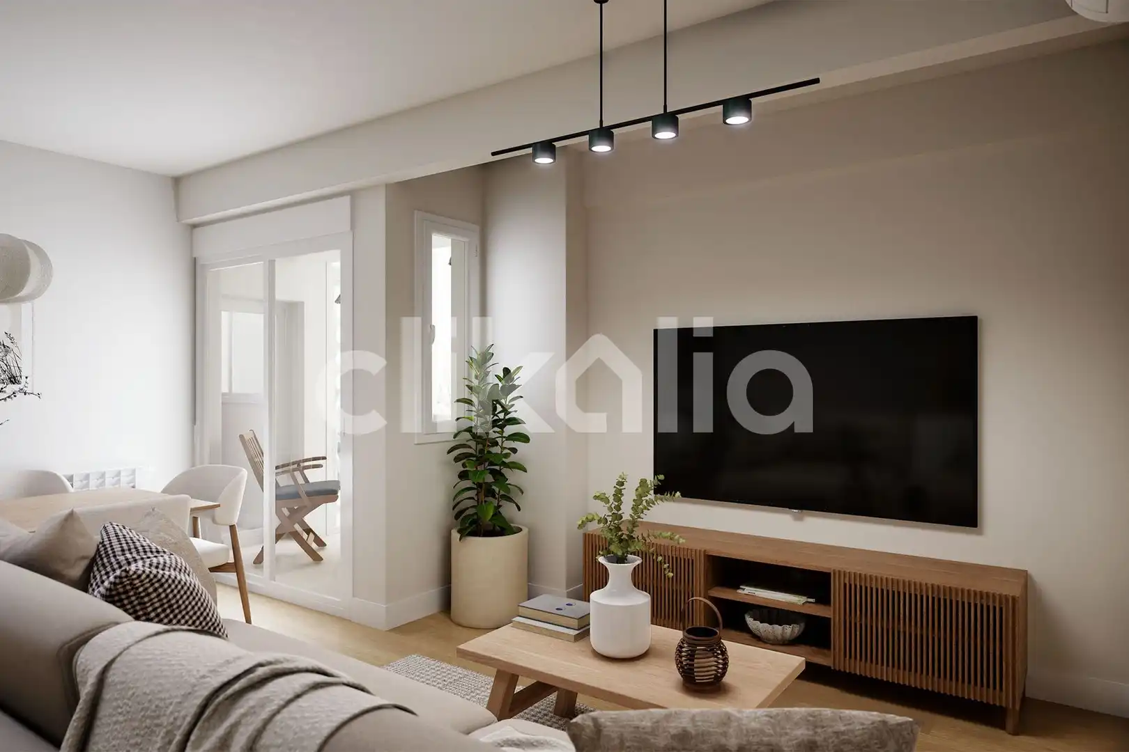 Sala d'estar de Pis en venda en Madrid amb Aire condicionat, Calefacció i Jardí privat