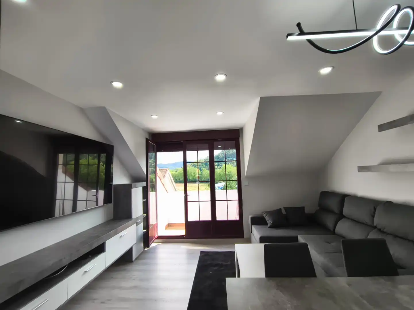 Living room of Attic for rent in Entrambasaguas  with Heating, Terrace and Furnished