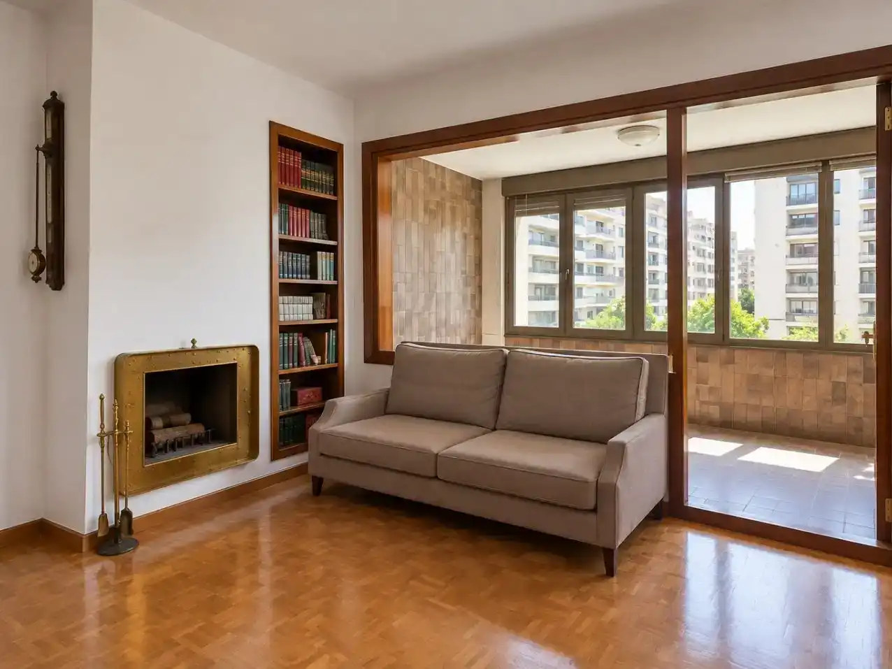 Sala d'estar de Pis en venda en  Madrid Capital amb Terrassa i Balcó