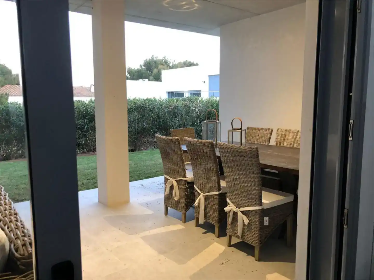 Terraza de Casa o chalet de alquiler en Es Mercadal con Aire acondicionado, Jardín privado y Piscina