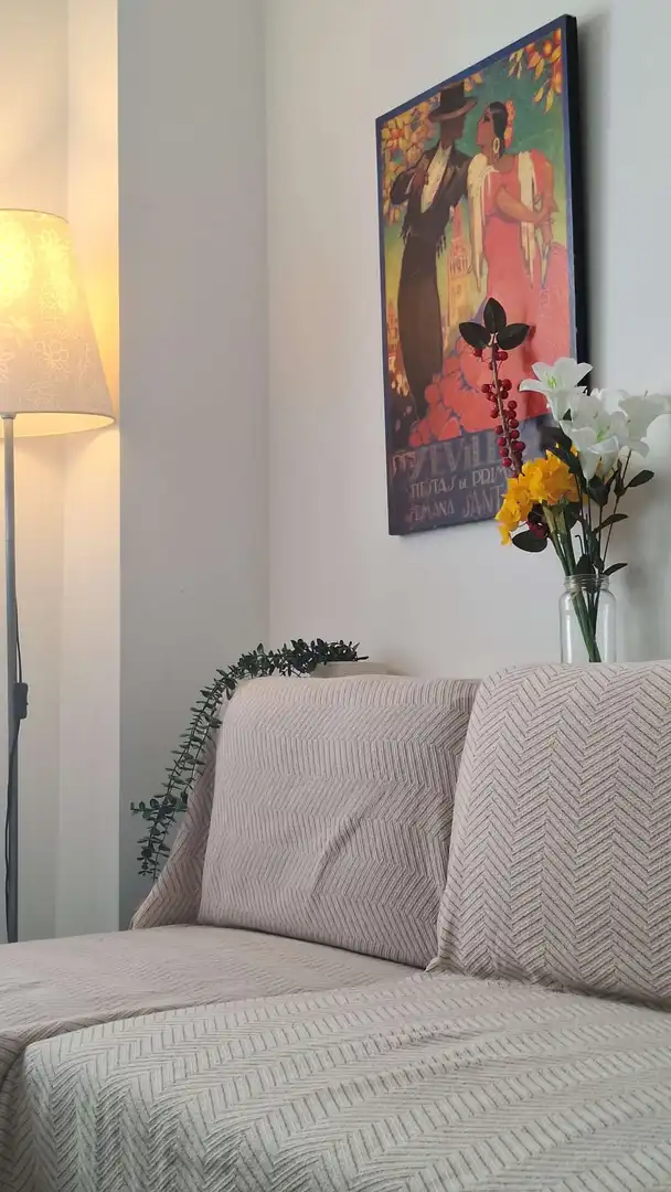 Sala d'estar de Apartament per a compartir en Sevilla amb Aire condicionat, Calefacció i Terrassa