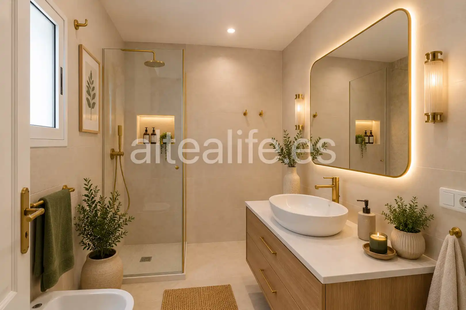 Baño de Casa o chalet en venta en La Nucia con Aire acondicionado, Jardín privado y Terraza