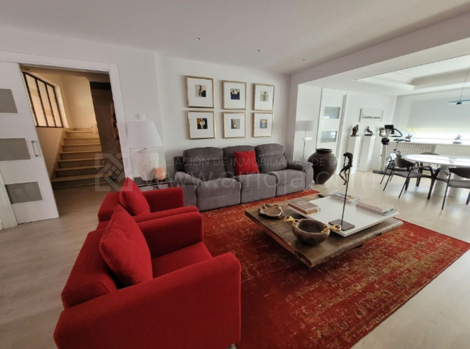 Living room of Single-family semi-detached for sale in  Logroño  with Heating, Private garden and Parquet flooring