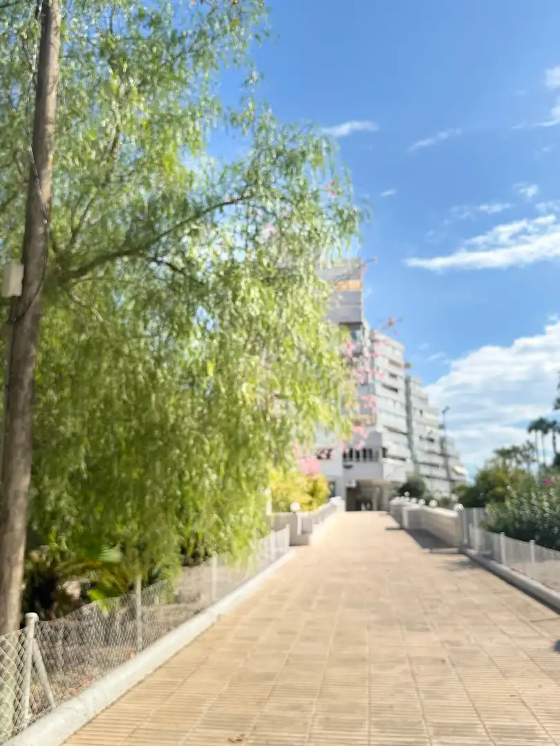 Vista exterior de Apartamento de alquiler en Calpe / Calp con Aire acondicionado, Lavadora y Microondas
