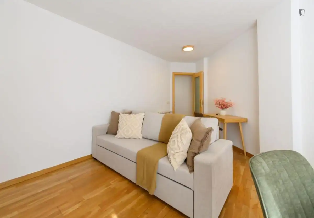 Sala d'estar de Apartament de lloguer en Madrid amb Aire condicionat, Calefacció i Moblat