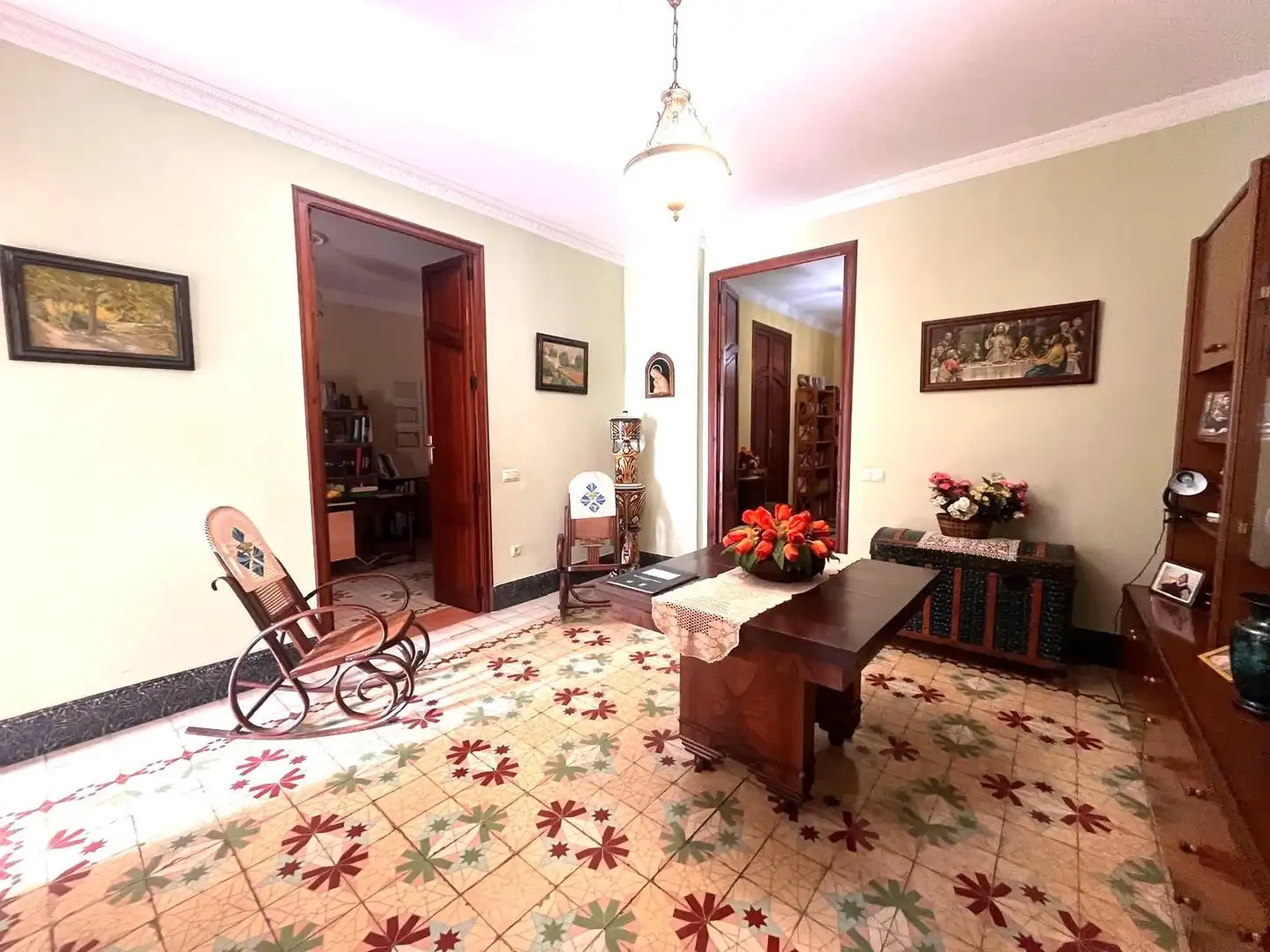 Sala d'estar de Casa o xalet en venda en Carcaixent amb Aire condicionat, Terrassa i Moblat
