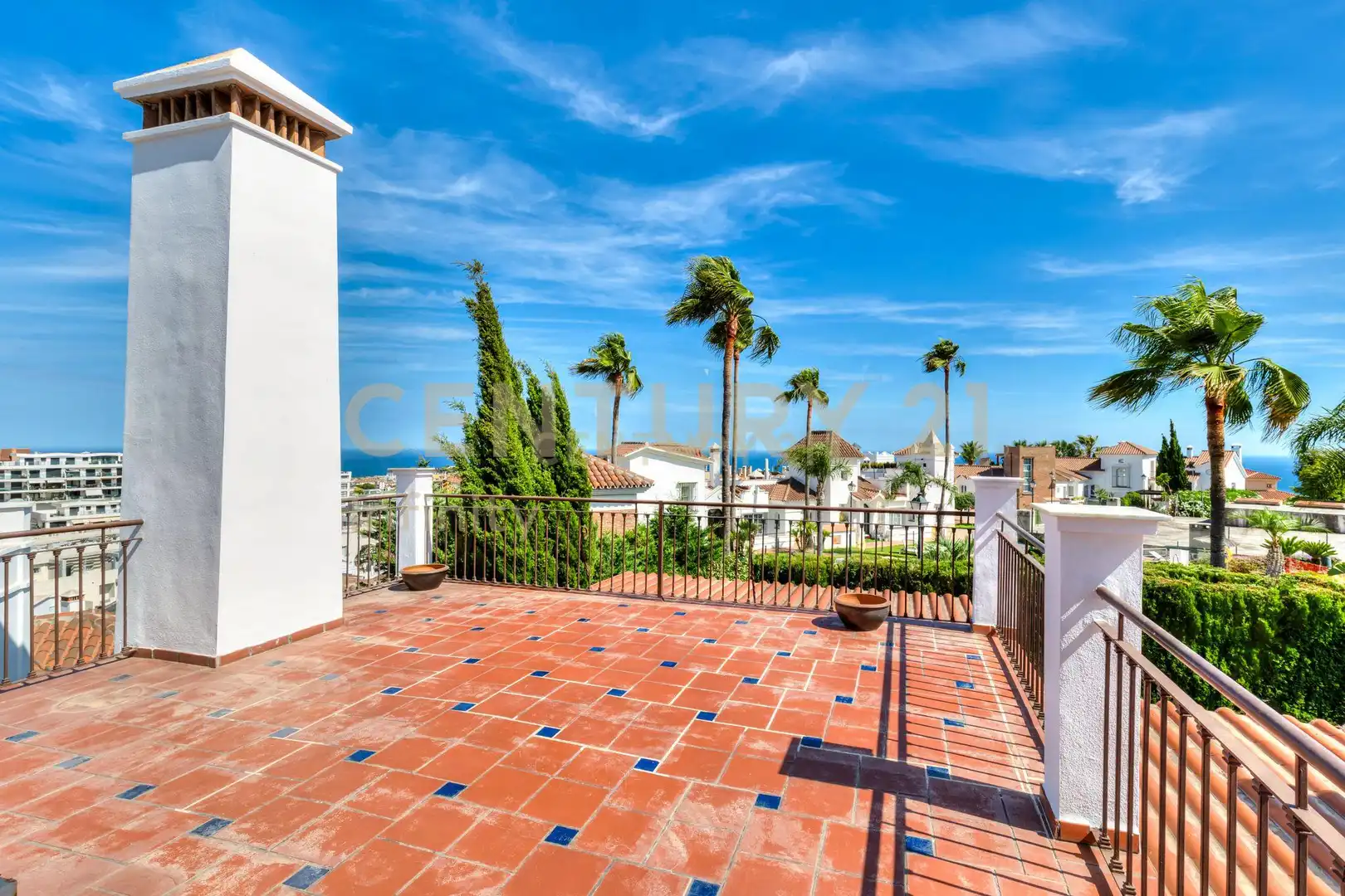 Terraza de Apartamento en venta en Mijas con Aire acondicionado, Jardín privado y Piscina