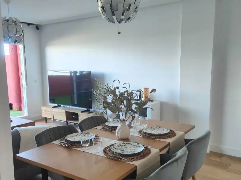 Esszimmer von Wohnungen zum Verkauf in Roquetas de Mar mit Klimaanlage und Terrasse