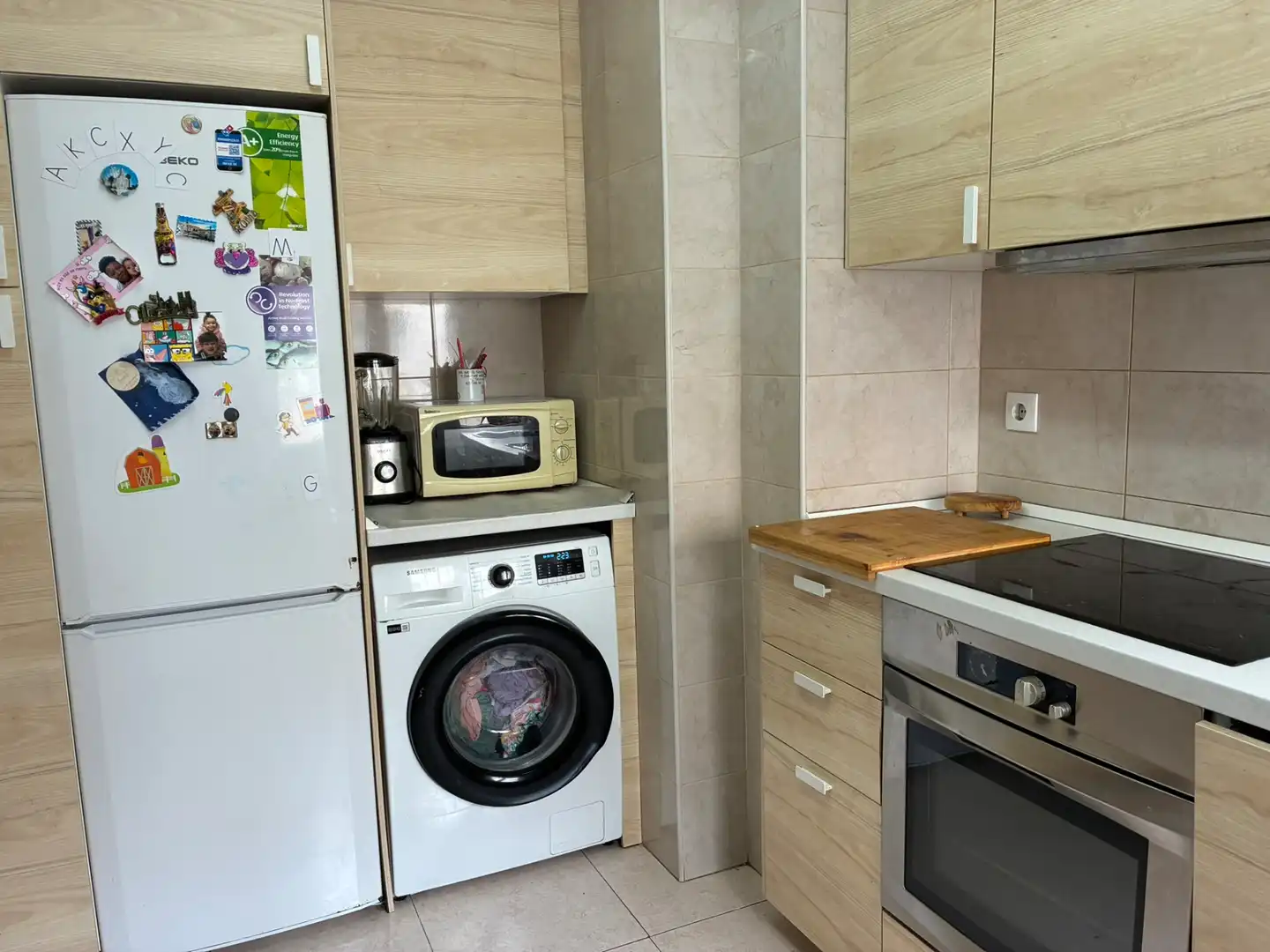 Cocina de Piso en venta en Gijón  con Calefacción, Parquet y Amueblado