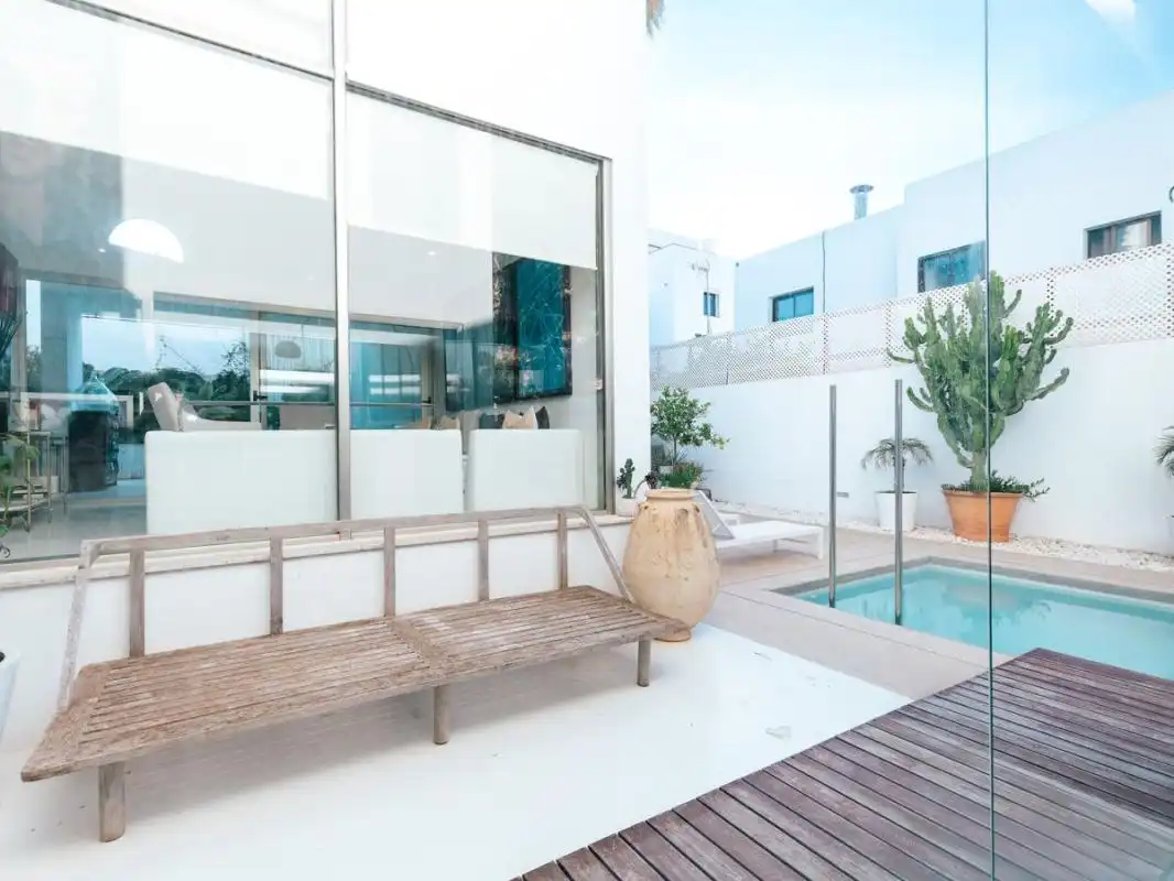 Terraza de Casa adosada en venta en Sant Josep de sa Talaia con Aire acondicionado, Calefacción y Piscina