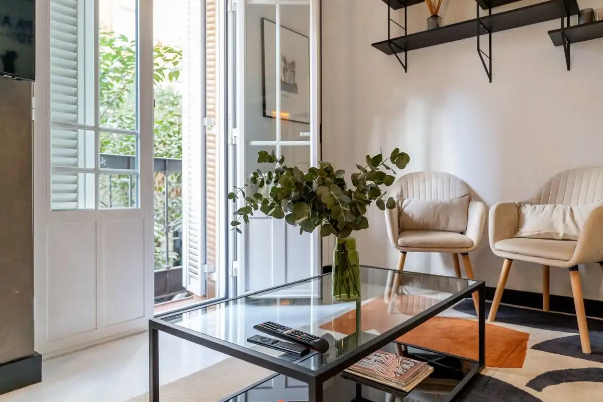 Wohnzimmer von Wohnung zum Verkauf in Madrid mit Klimaanlage, Heizung und Möbliert