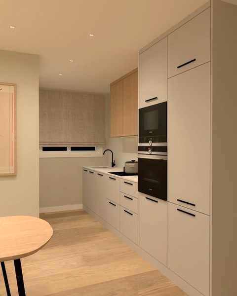 Kitchen of Flat for sale in  Barcelona Capital  with Air Conditioner, Heating and Oven