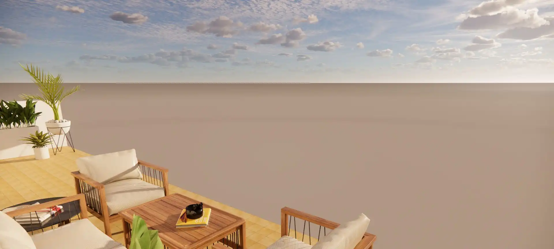 Terrasse von Dachboden zum Verkauf in Guadix mit Klimaanlage und Heizung