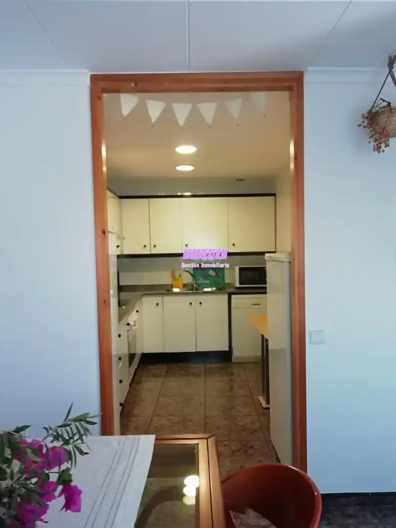 Cuina de Pis de lloguer en La Ràpita amb Aire condicionat, Terrassa i Moblat