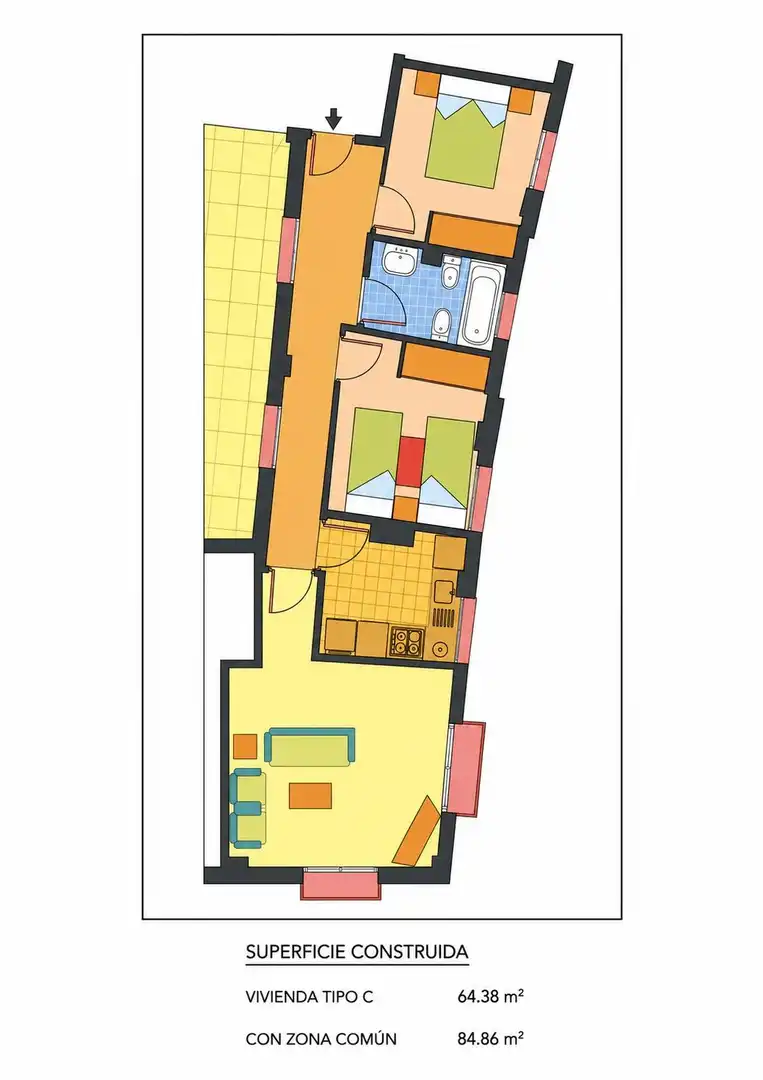 Piso en venta en Jerez de la Frontera con Aire acondicionado, Calefacción y Balcón