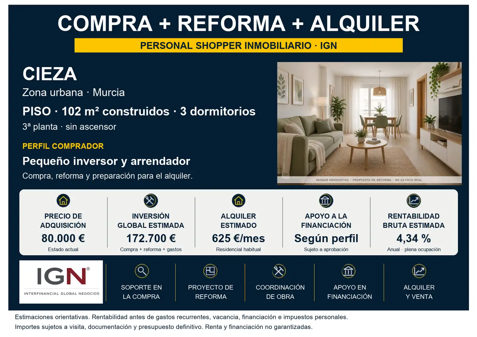 Piso en venta en Cieza