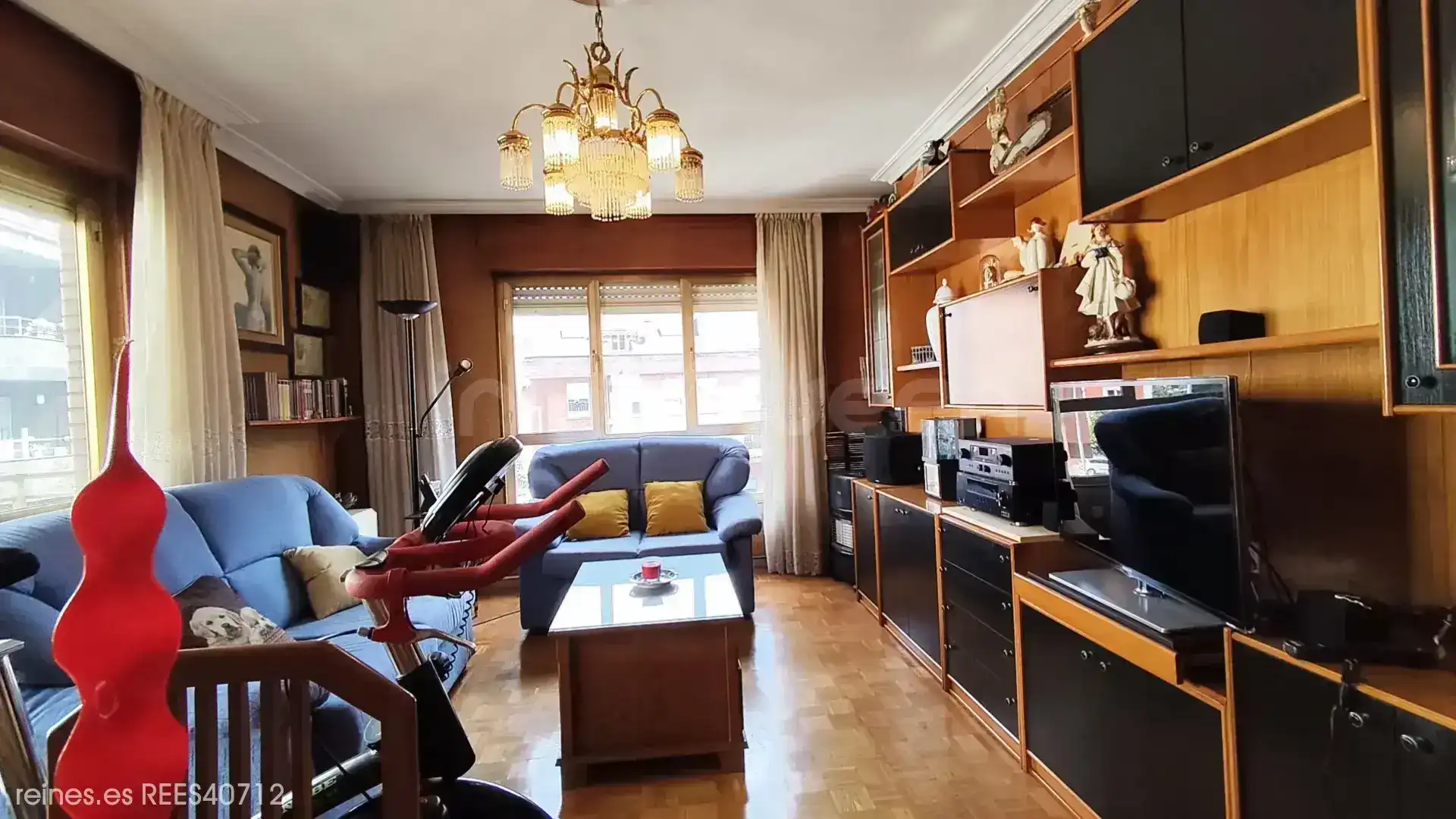 Sala de estar de Piso en venta en Mieres (Asturias) con Calefacción, Terraza y Amueblado