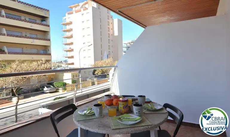 Terrace of Study for sale in Roses  with Heating, Furnished and Community pool