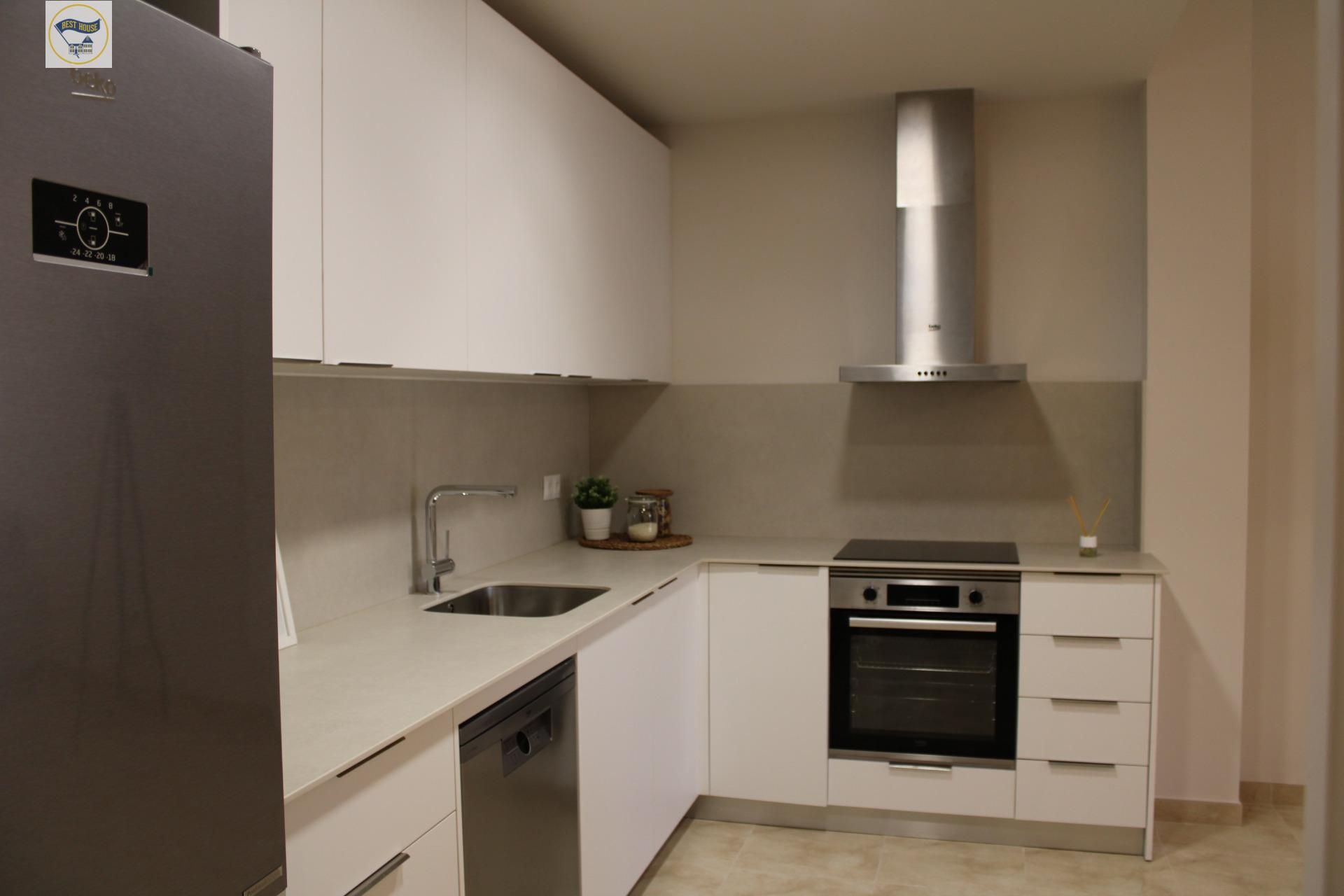 Kitchen of Flat for sale in L'Aldea  with Air Conditioner, Heating and Balcony