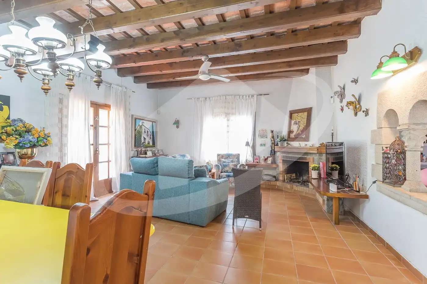 Sala de estar de Casa o chalet en venta en Castellar del Vallès con Calefacción, Jardín privado y Trastero
