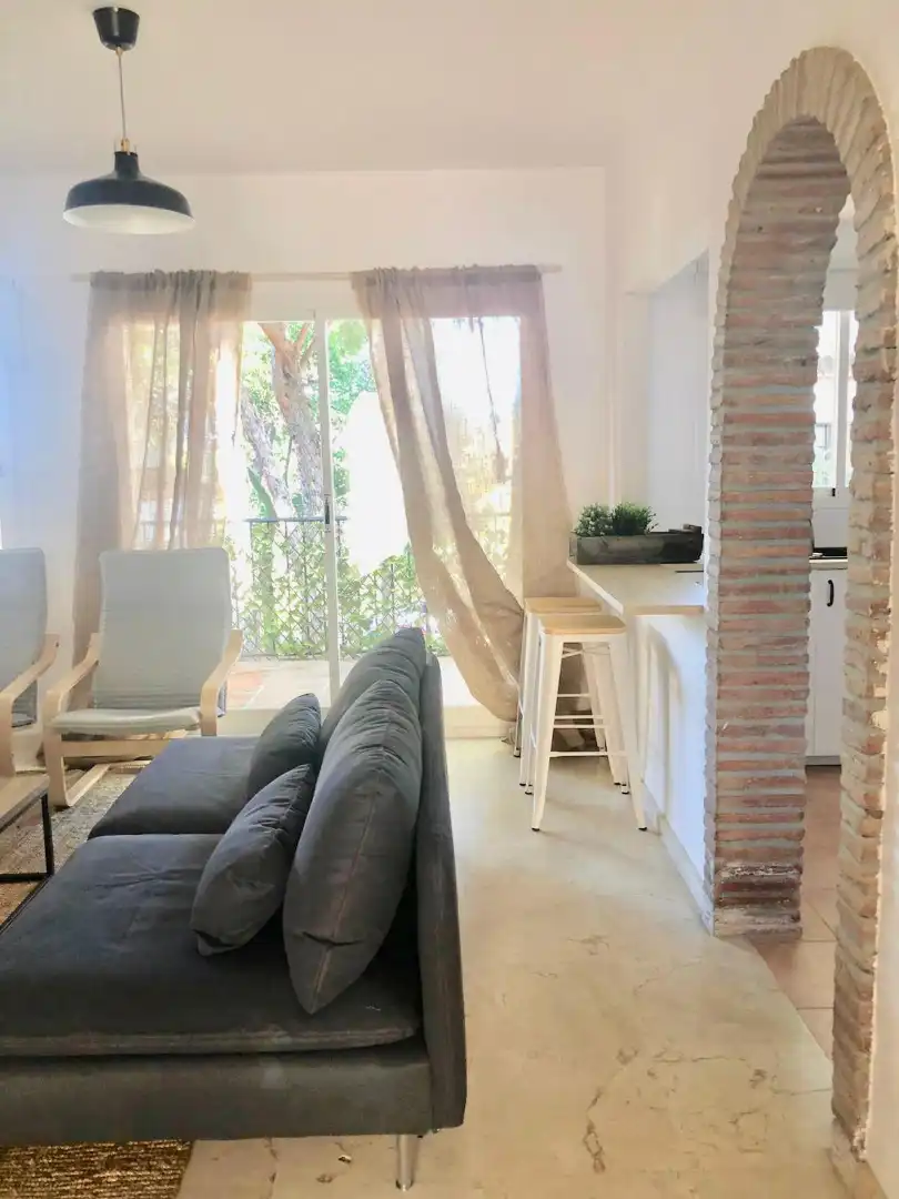 Wohnzimmer von Wohnung zum Verkauf in Marbella mit Klimaanlage, Terrasse und Möbliert