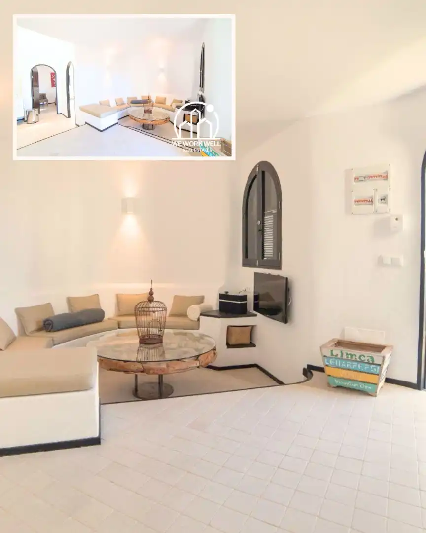 Sala d'estar de Casa o xalet en venda en La Oliva amb Aire condicionat, Jardí privat i Parquet