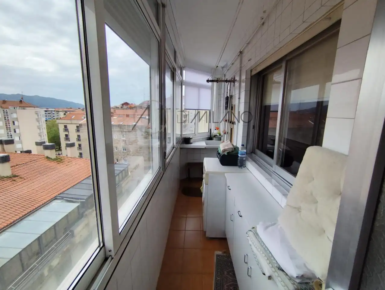 Terraza de Piso de alquiler en Vigo  con Calefacción, Parquet y Amueblado