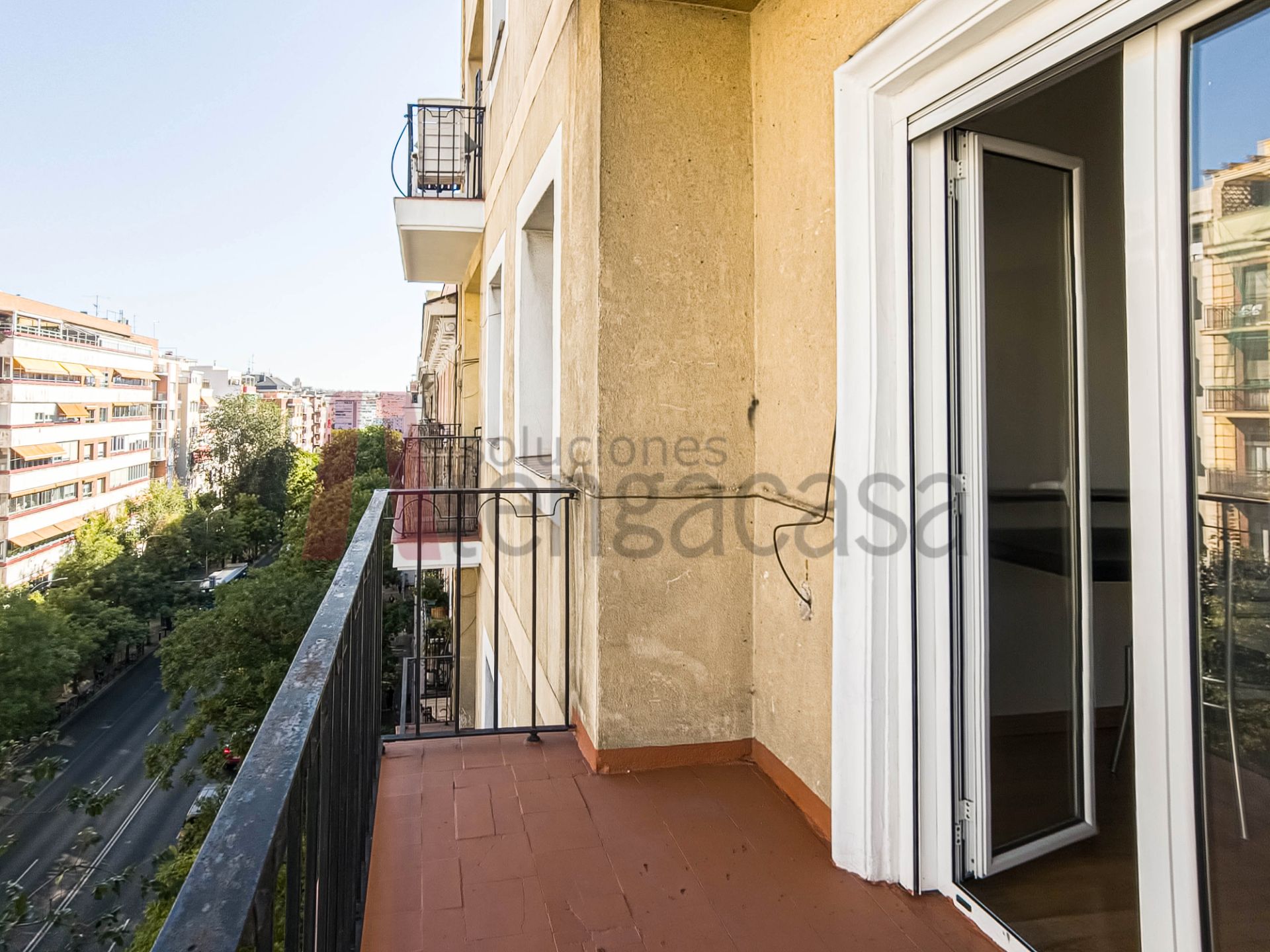 Balcony of Flat to rent in  Madrid Capital  with Heating, Parquet flooring and Terrace