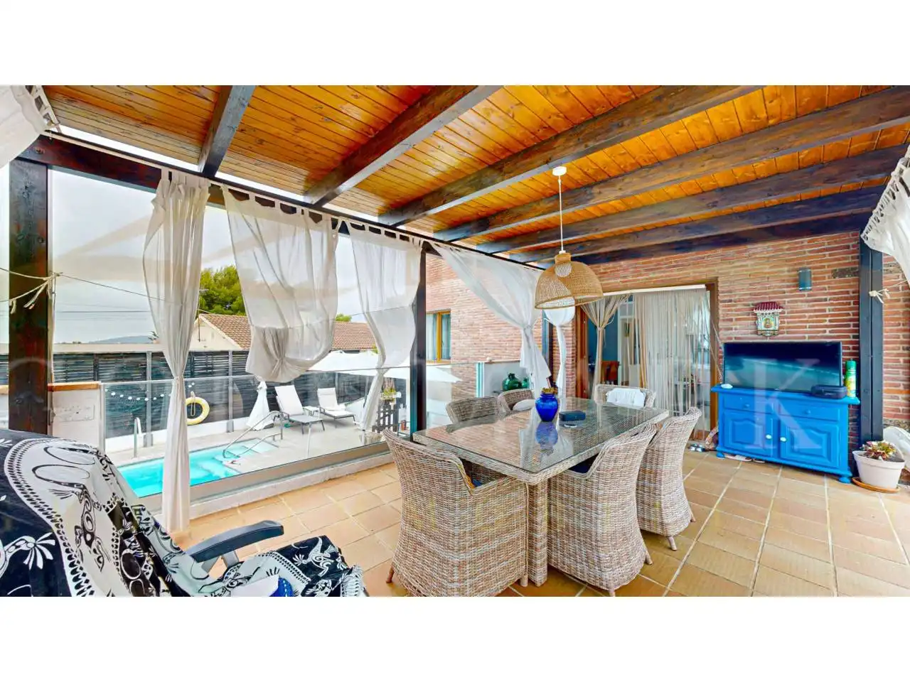 Terraza de Casa o chalet en venta en El Vendrell con Aire acondicionado, Calefacción y Jardín privado