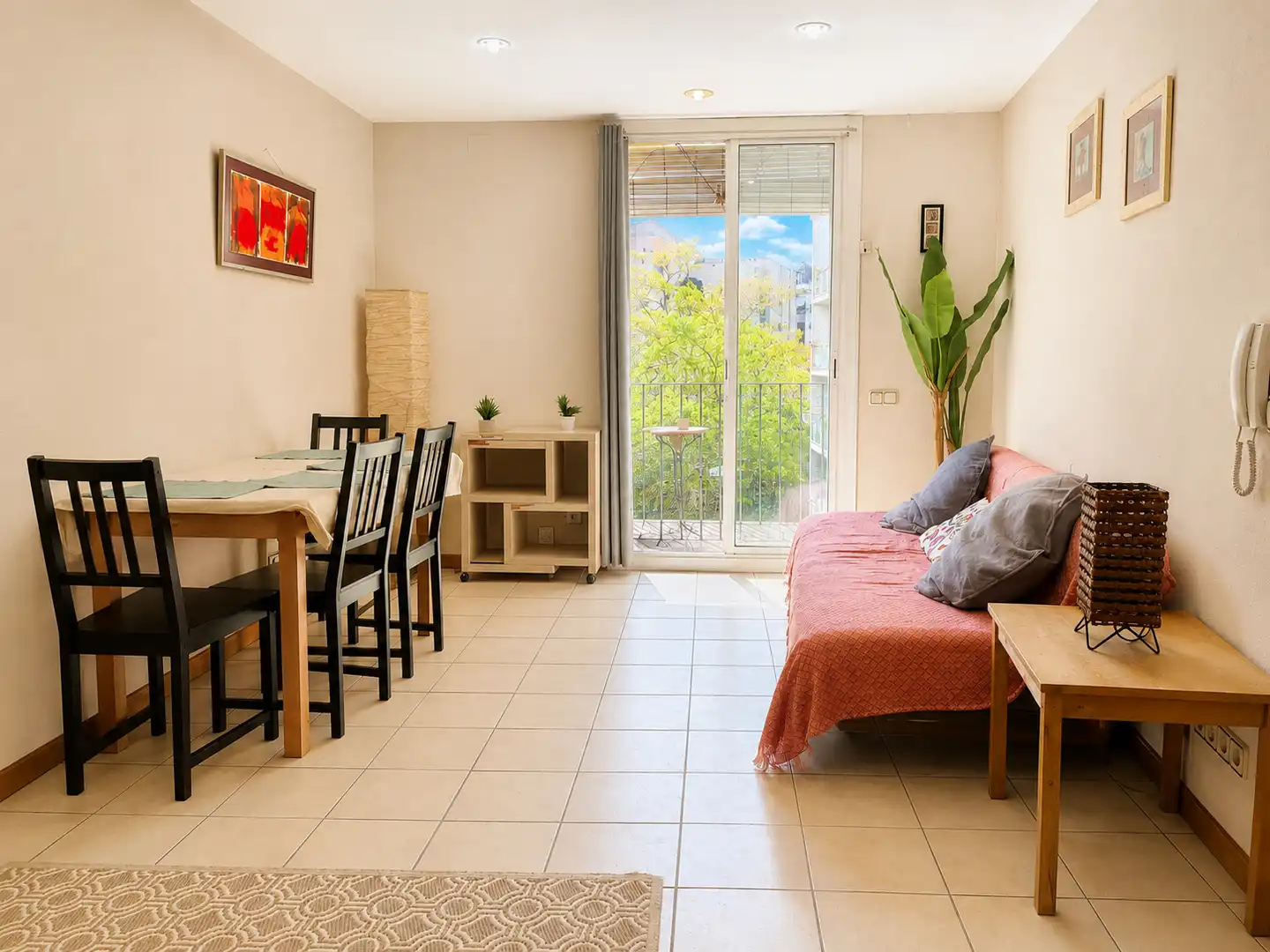 Wohnzimmer von Wohnung zum Verkauf in Barcelona mit Klimaanlage, Heizung und Möbliert