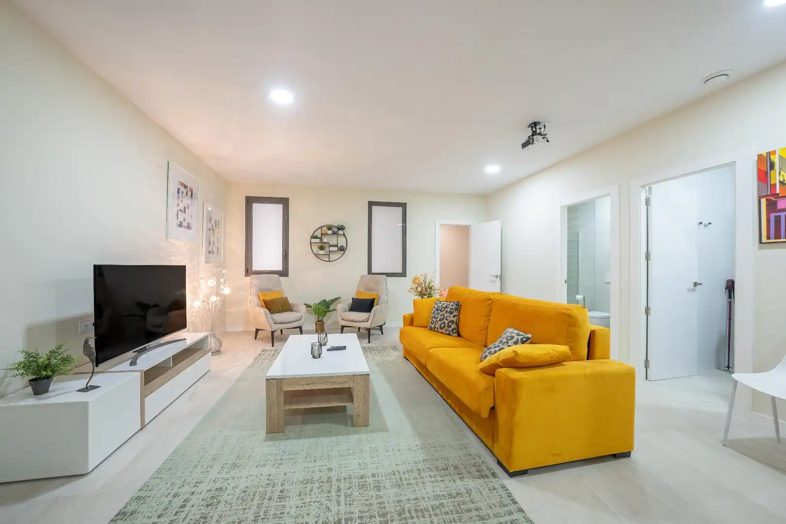 Sala d'estar de Dúplex en venda en Finestrat amb Aire condicionat, Calefacció i Jardí privat