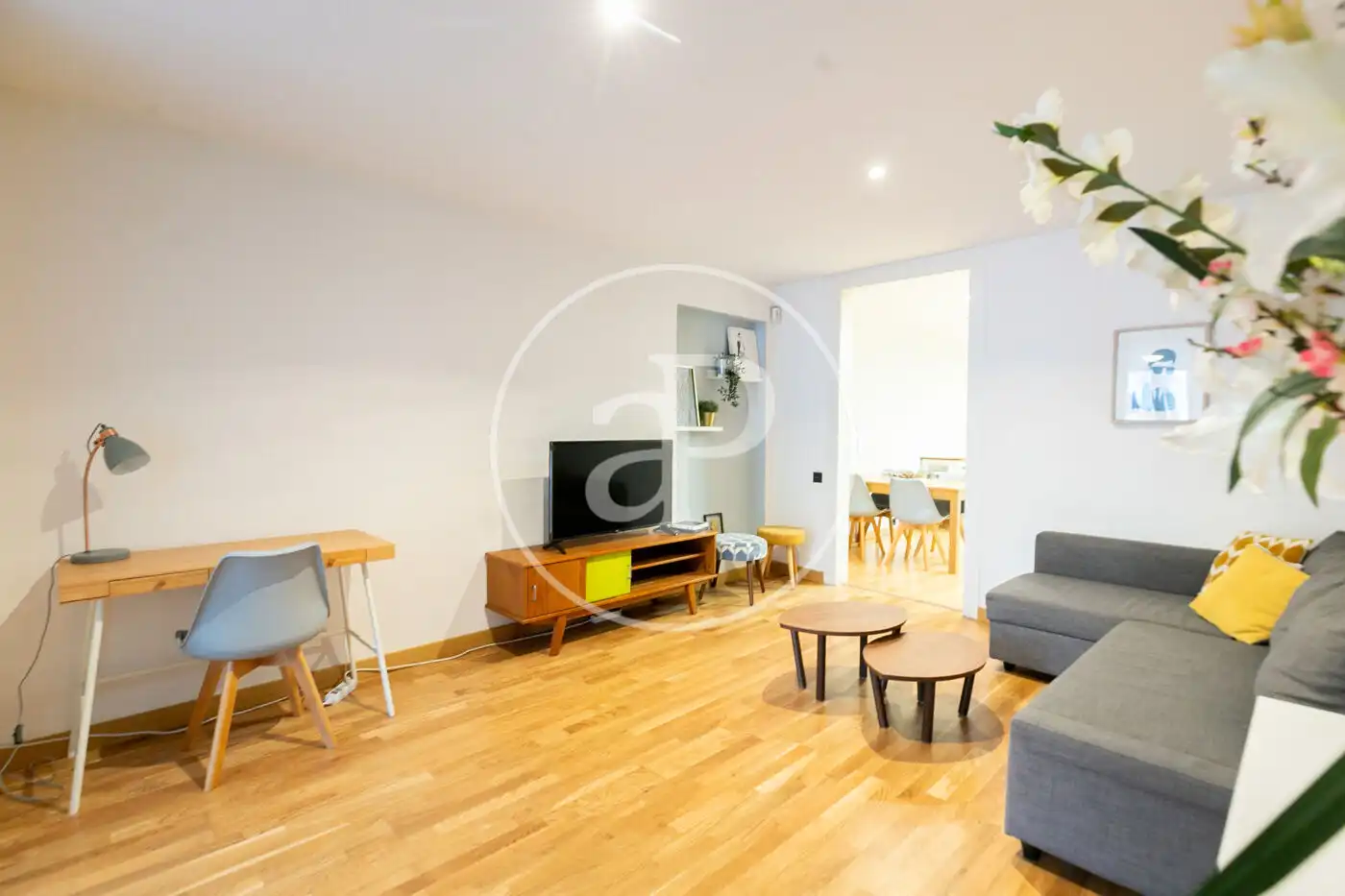 Wohnzimmer von Wohnung zum Verkauf in Barcelona mit Klimaanlage, Heizung und Möbliert