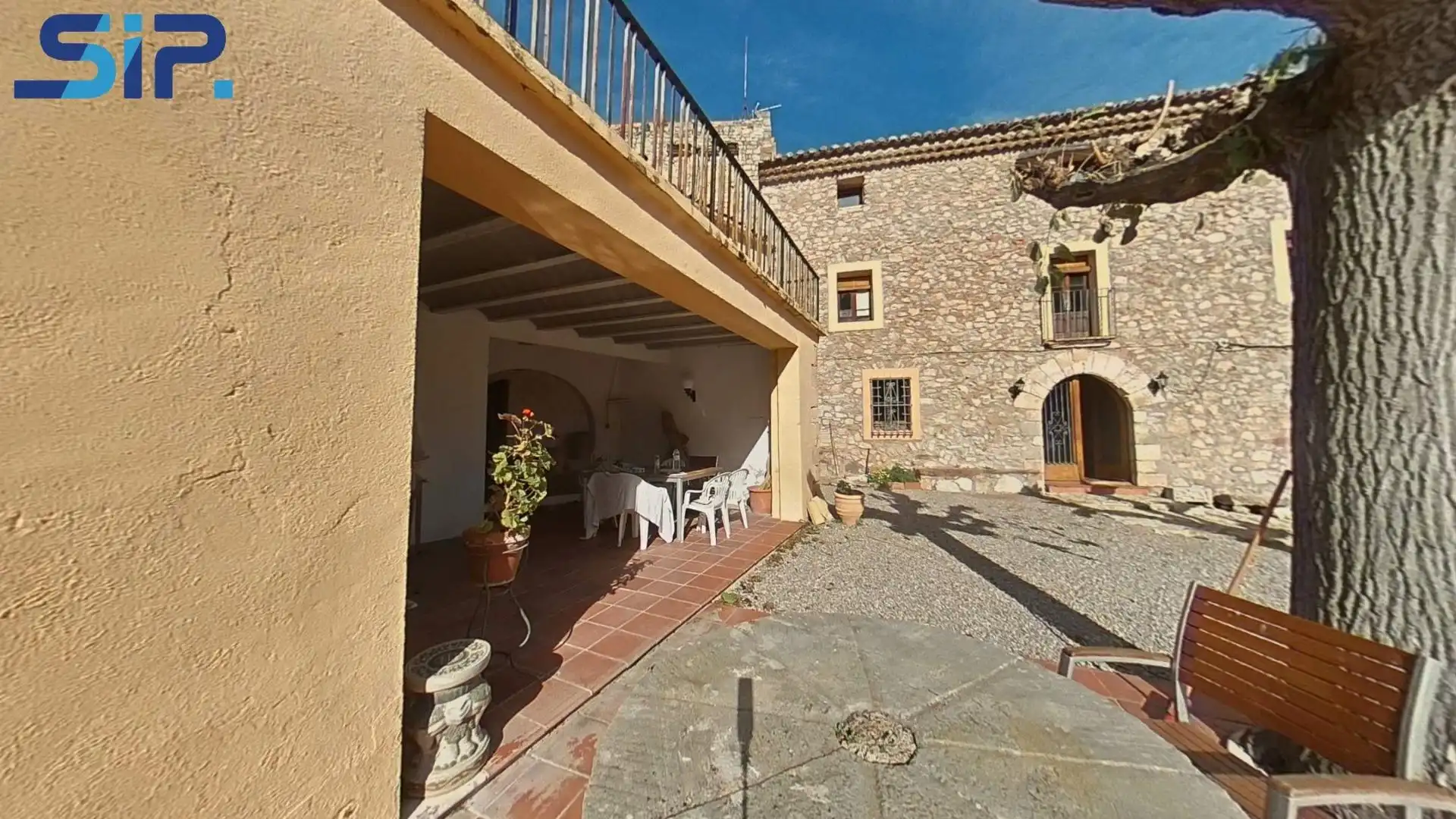 Terraza de Finca rústica en venta en Pontons con Jardín privado, Terraza y Piscina