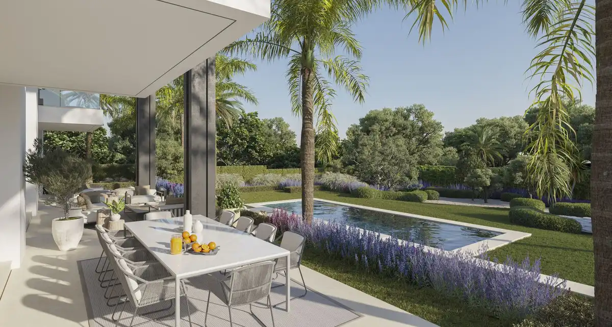 Terrasse von Haus oder Chalet zum Verkauf in Marbella mit Klimaanlage, Privatgarten und Terrasse