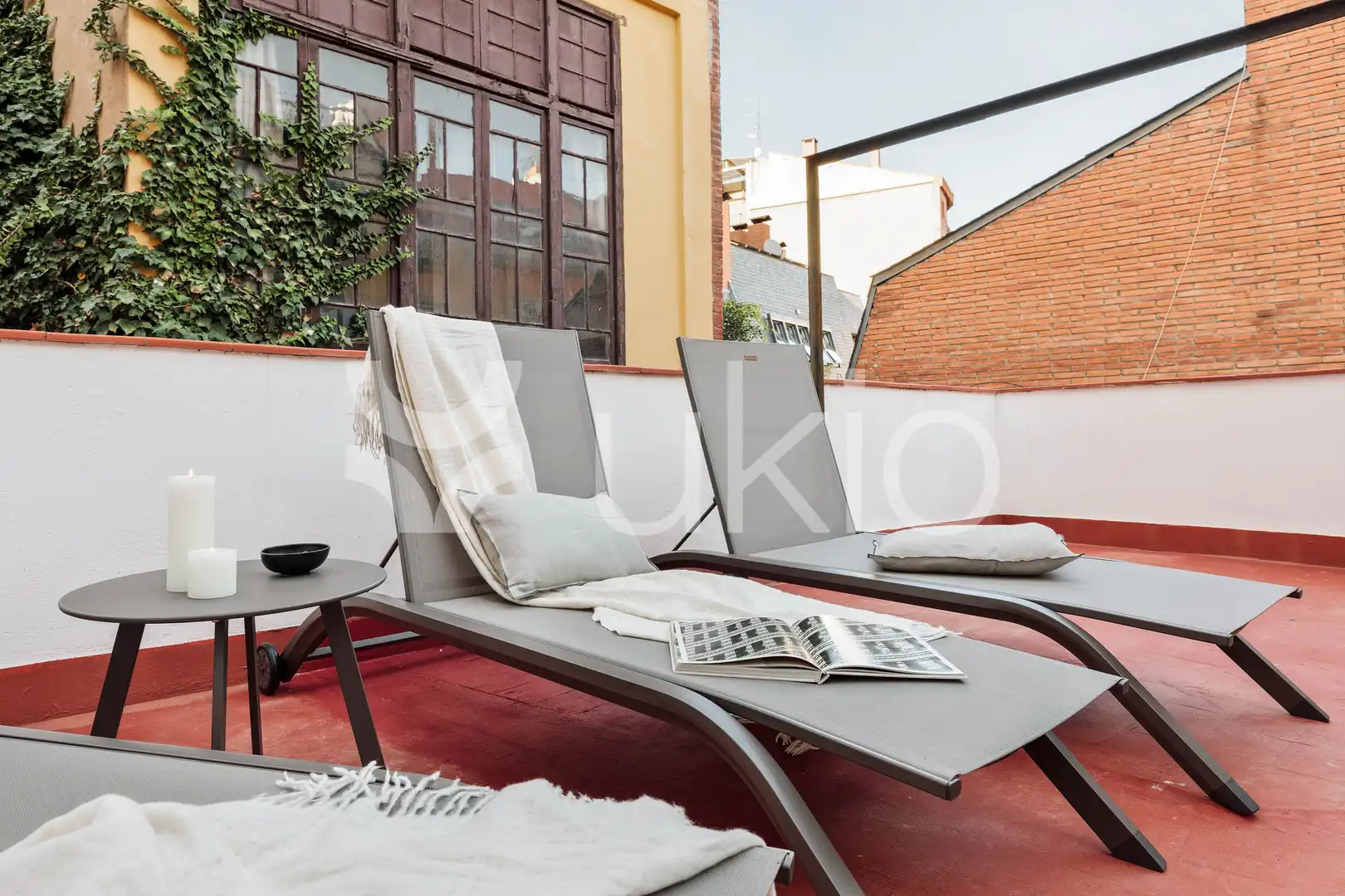 Terraza de Apartamento de alquiler en Barcelona con Aire acondicionado, Calefacción y Terraza