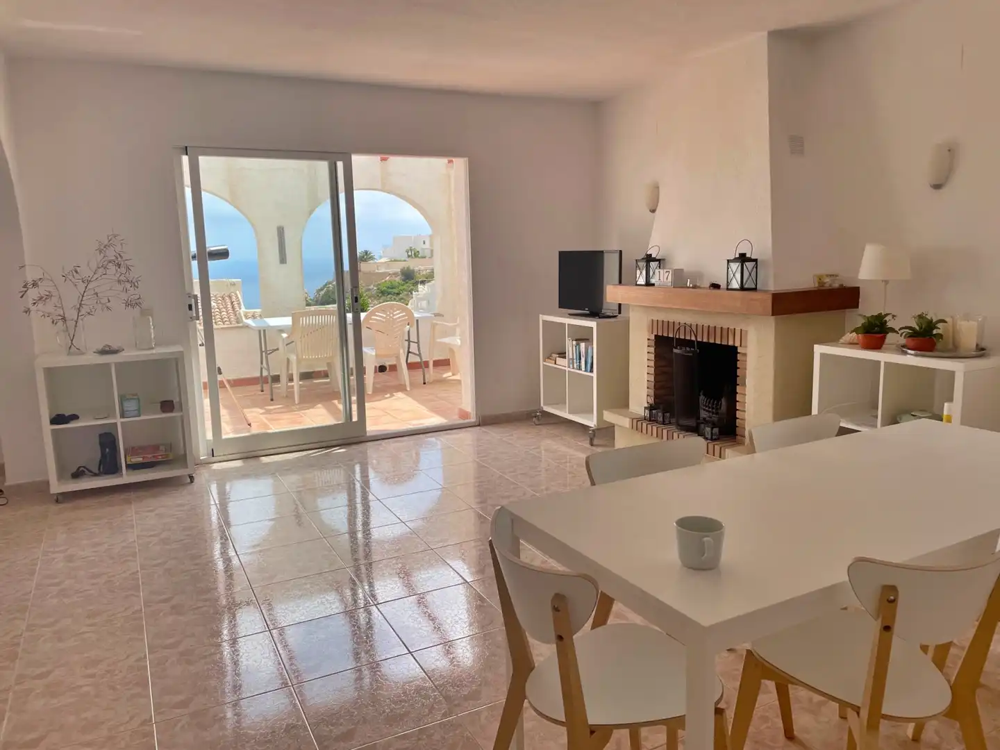 Sala d'estar de Casa o xalet de lloguer en Benitachell / El Poble Nou de Benitatxell amb Terrassa, Piscina i Moblat