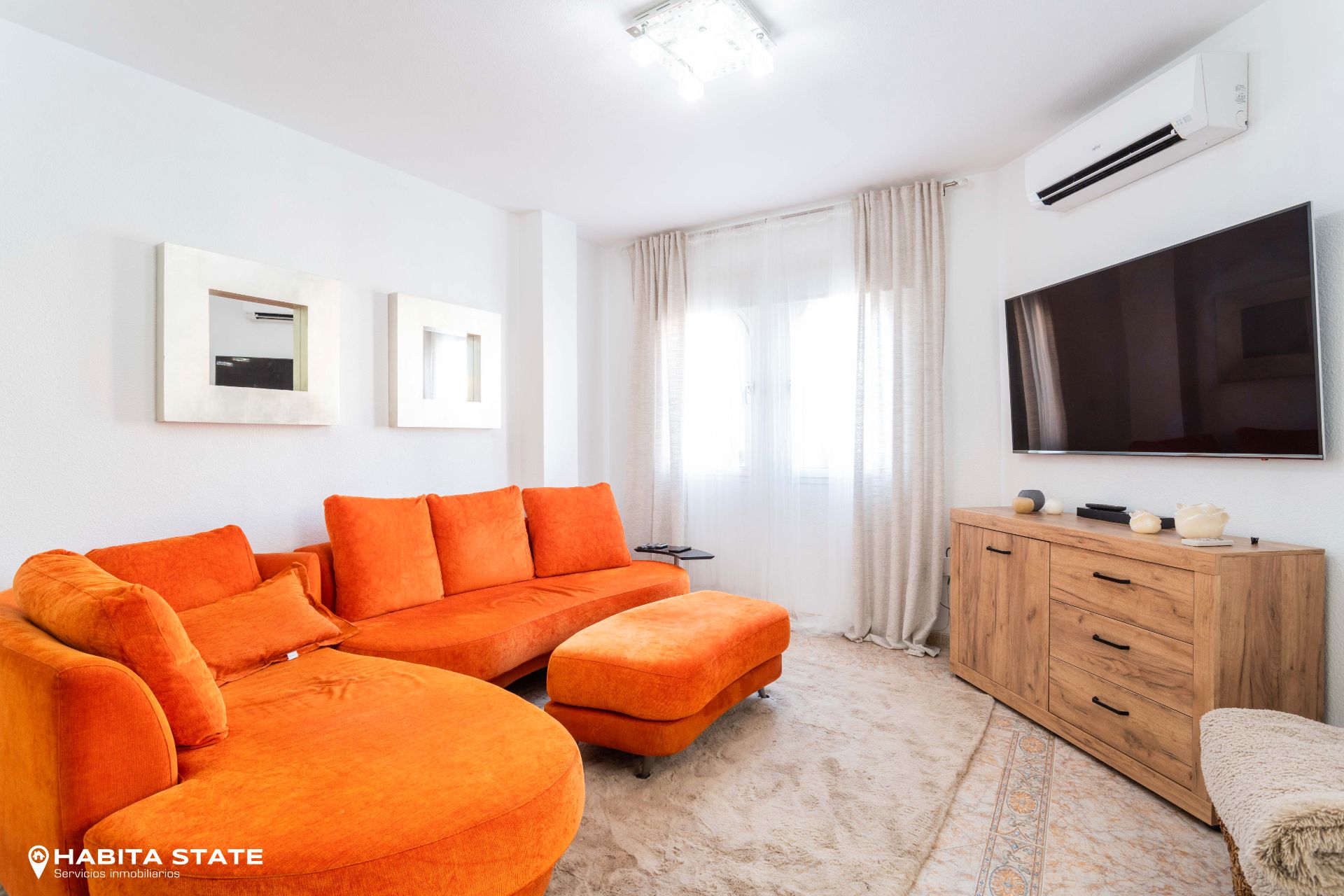 Living room of Single-family semi-detached for sale in Huércal de Almería  with Air Conditioner and Terrace