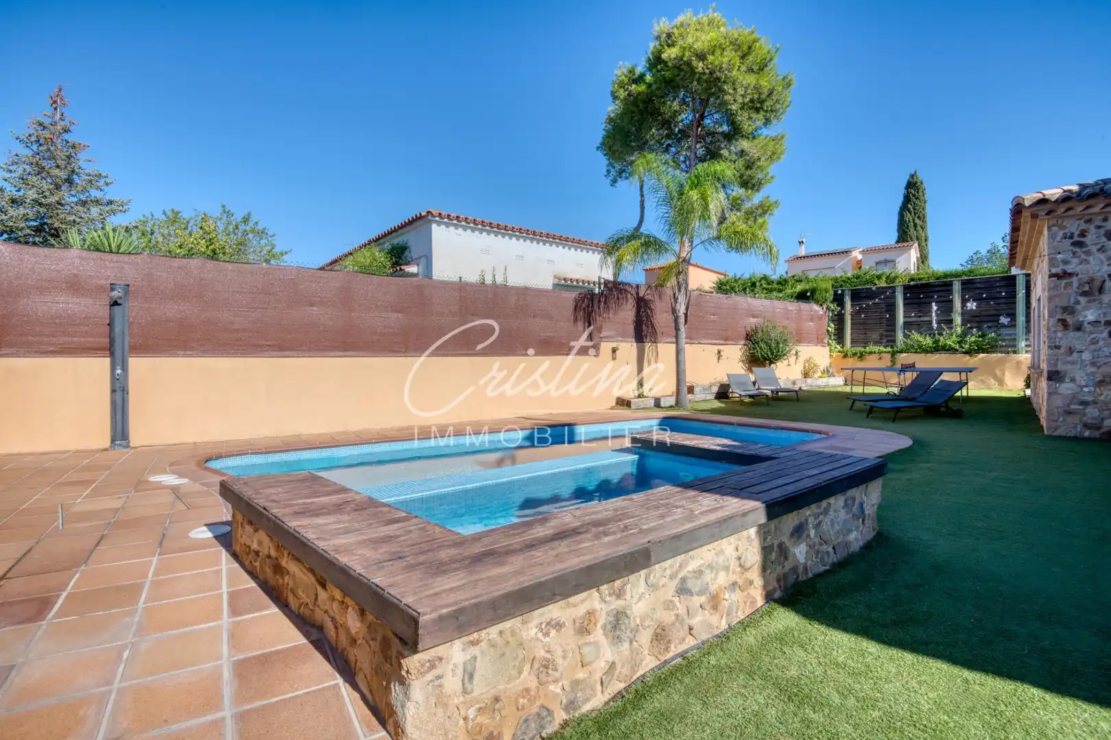 Piscina de Casa o xalet en venda en Santa Cristina d'Aro amb Calefacció, Jardí privat i Terrassa