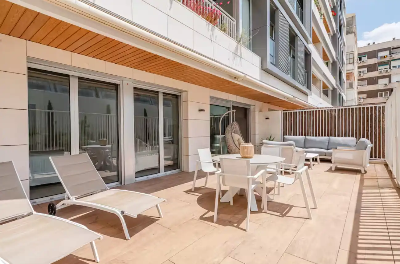 Terrassa de Apartament de lloguer amb opció a compra en Madrid amb Aire condicionat, Calefacció i Parquet