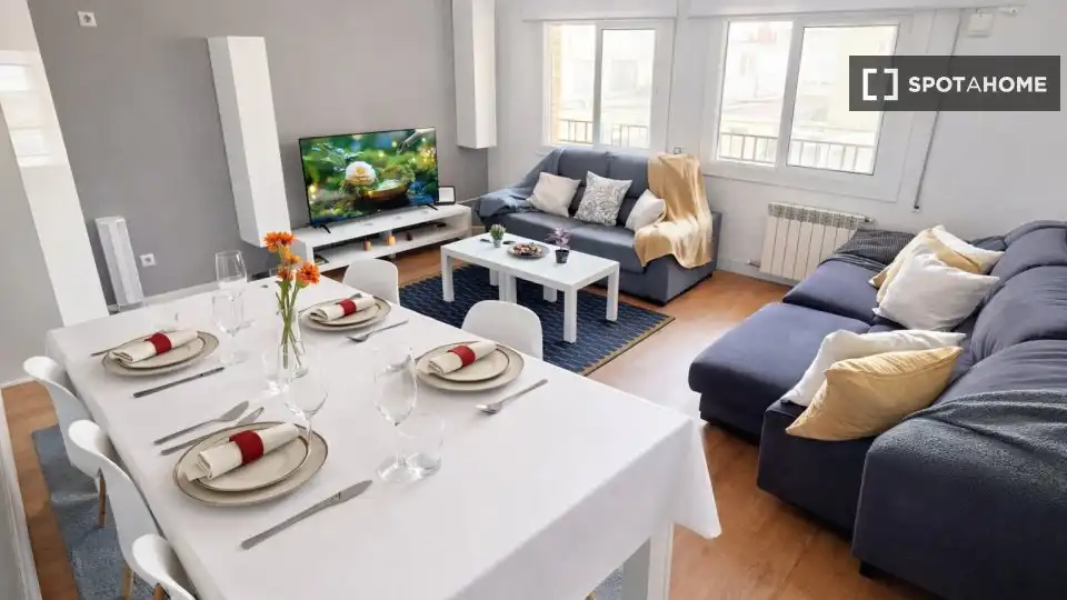 Sala d'estar de Apartament per a compartir en Barcelona amb Aire condicionat, Calefacció i Terrassa