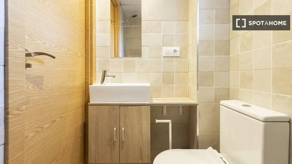 Bathroom of Flat for rent in Madrid  with Air Conditioner, Heating and Furnished