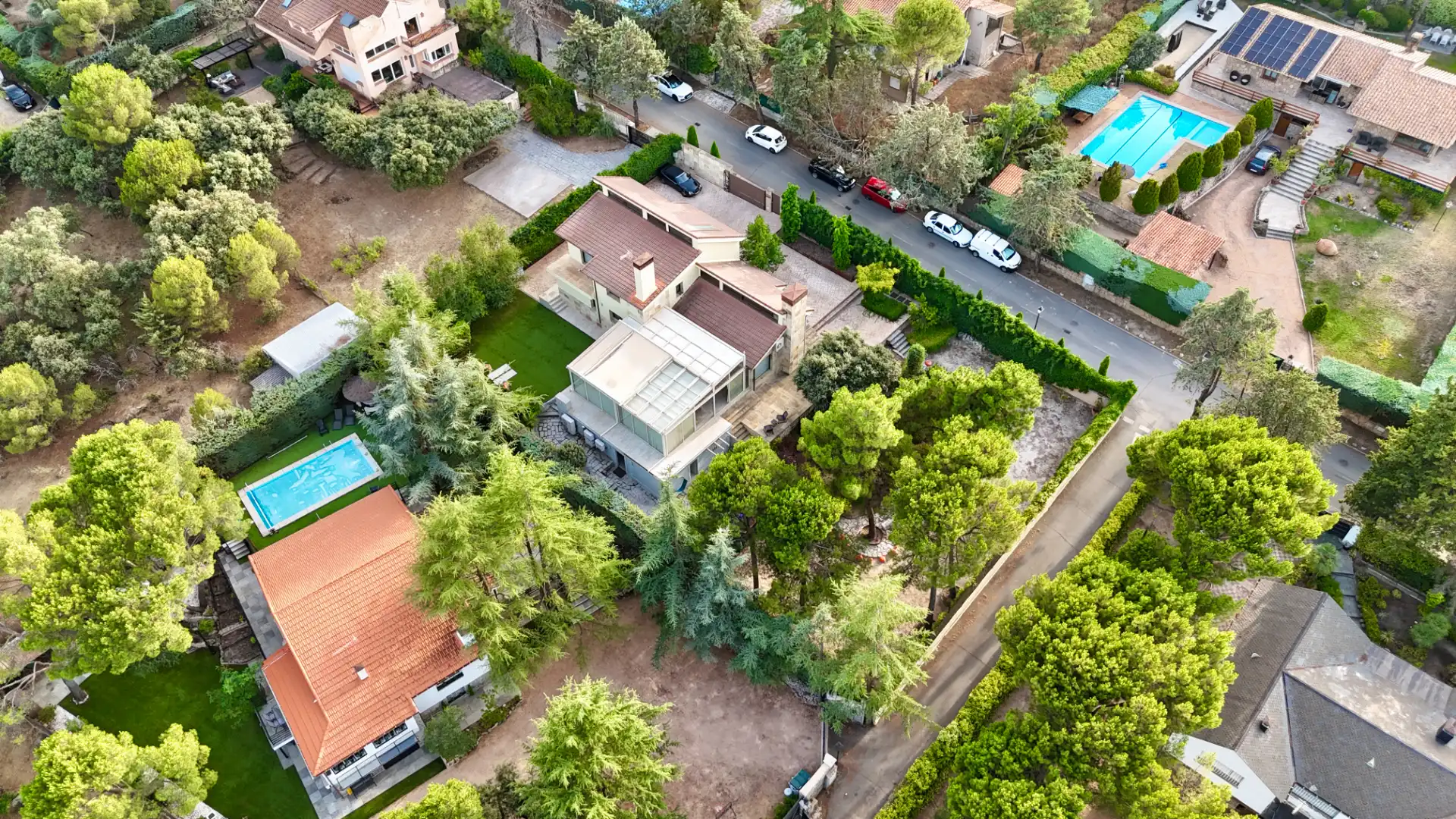 Vista exterior de Casa o chalet en venta en Galapagar con Aire acondicionado, Calefacción y Jardín privado