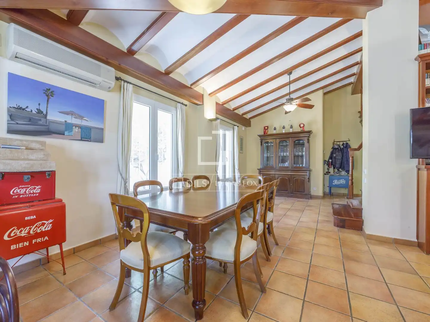 Comedor de Finca rústica en venta en Rocafort con Aire acondicionado, Jardín privado y Terraza